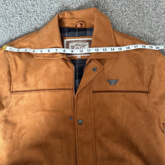 Vtg Reportage R.D.G. Italia Luxury Suede Brown Men’s Jacket Size Medium - Picture 6 of 16